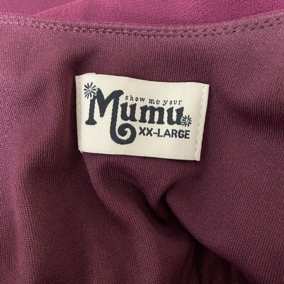 SMYM Caitlin Ruffle Maxi Dress in Merlot Chiffon - Picture 4 of 5